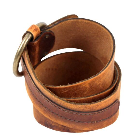 Calderon BROWN GENUINE LEATHER 1 3/4" Wd DRESS CASUAL WOMEN'S BELT Size M (X43 - Picture 3 of 11